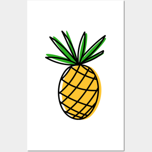 cute pineapple Posters and Art